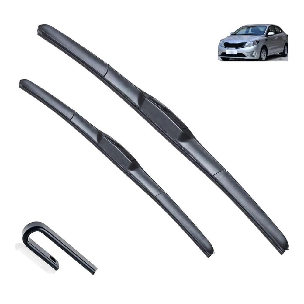 Ersatzwischblätter für KIA RIO 3 K2 2012-2016 Frontwischerblätter UJ-Haken 26 & 16 Zoll Bürstenschneider Hochwertige Wischer für klare Sicht