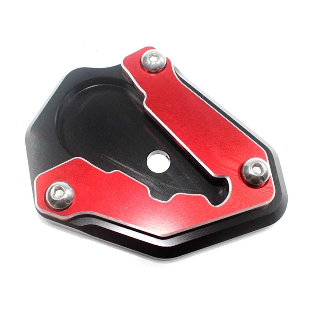 Verlängerungspolster Stützplatte für Ducati 848 EVO 2020 CNC Aluminium Kickstand Fußseitenverlängerung Seitenständervergrößerer Motorrad Ständer