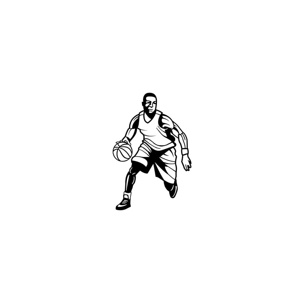 Xlnb Basketball Autoaufkleber 107 x 16 cm | Mode Vinyl Dekor Schwarz/Silber | Sportliche Grafik für Autos | Hochwertiges Zubehör für Fahrzeug |