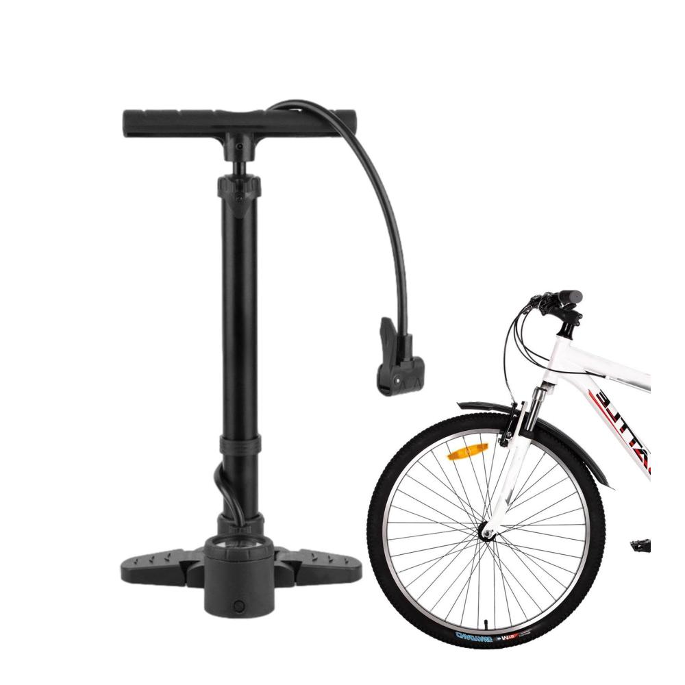 Hochdruck-Reifendruckkompressor & Bodenreifenpumpe – Ergonomische Fahrrad- und Motorradluftpumpe aus legiertem Stahl für Outdoor-Reisen und Notfälle
