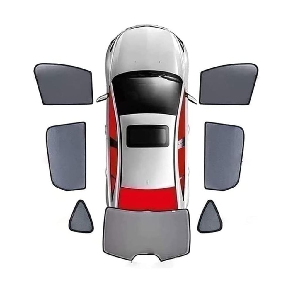 Auto Seitenscheibe Sonnenschutz für Mercedes-Benz GLA X156 2013-2019 Anti-UV Schwarz Privatsphäre Schutz 7-teiliges Set Auto Zubehör