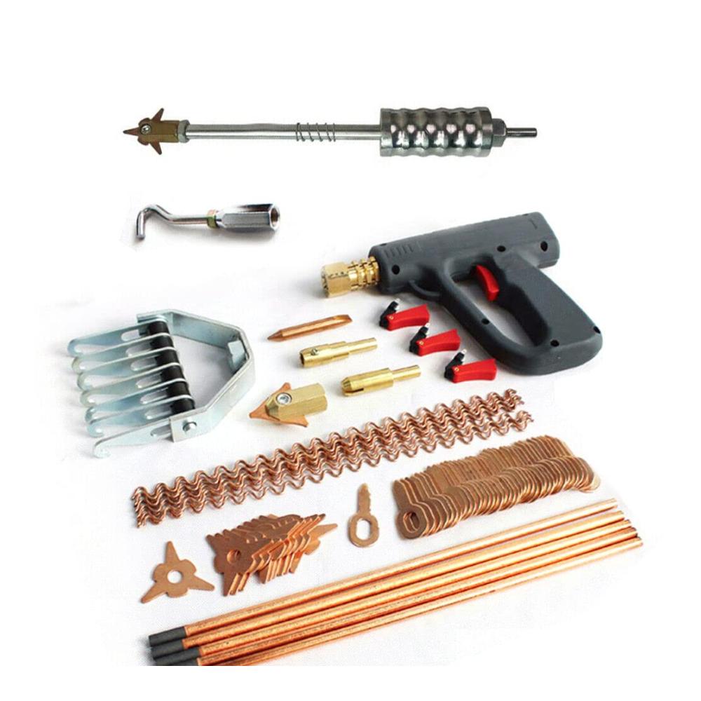 Zubehör Box Ausbeulwerkzeug Dent Puller Kit Karosserie 86 Teile Reparatur Werkzeug Set mit Spotter & Schweißgerät Dellen Entfernen Werkzeug