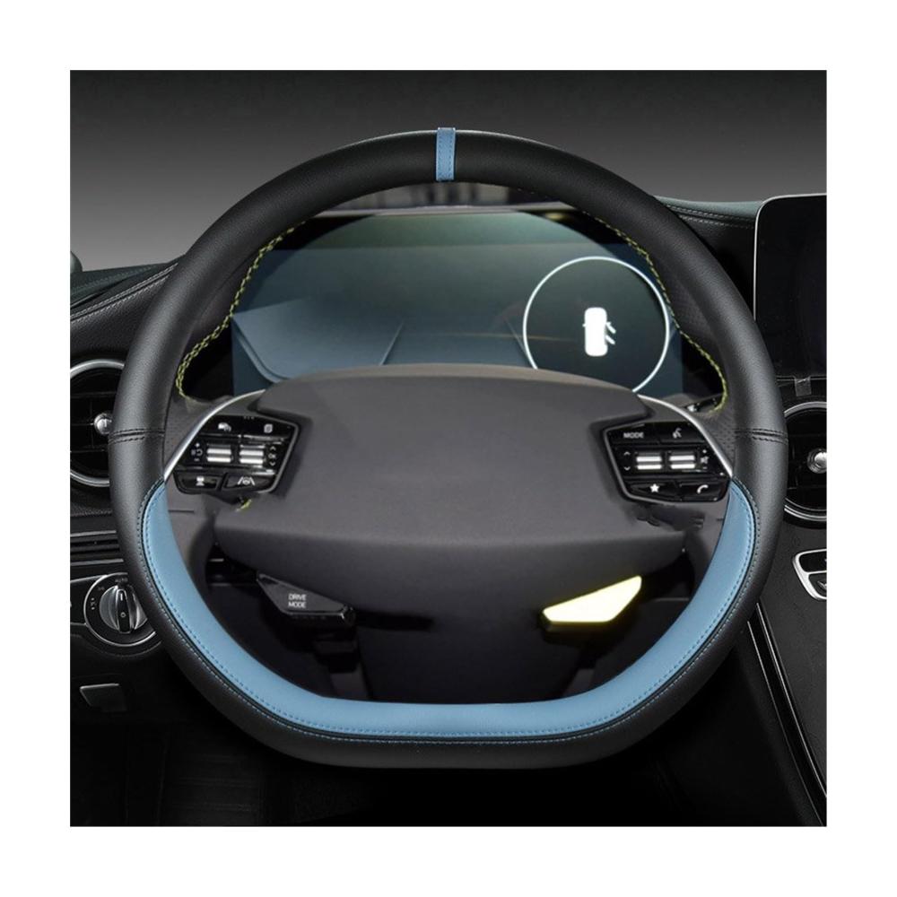 Lenkradhülle für Kia EV6 Stinger Ceed Ceed & GT - Auto Lenkradabdeckung D-Form 38cm Schutz & Zubehör für 2022 - Farbe 3
