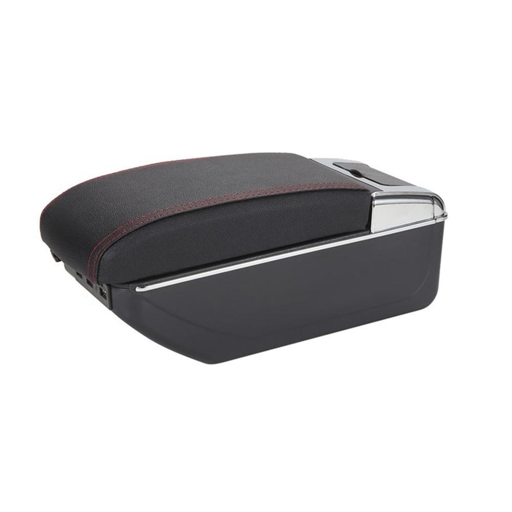 Mittelarmlehne Organizer für Nissan Note 2011–2018 | Auto Handlauf Aufbewahrungsbox Modifikationsteile | Armlehnen Mittelkonsole (Farbe A Rote Linie