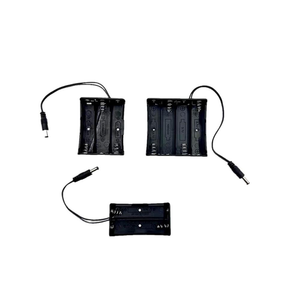Kunststoff 18650 Batterie Lagerung Box für 2x 3x 4x 18650 Batterien mit DC 55x21mm Anschluss Serie Verbindung für sicheren Transport und Aufbewahrung