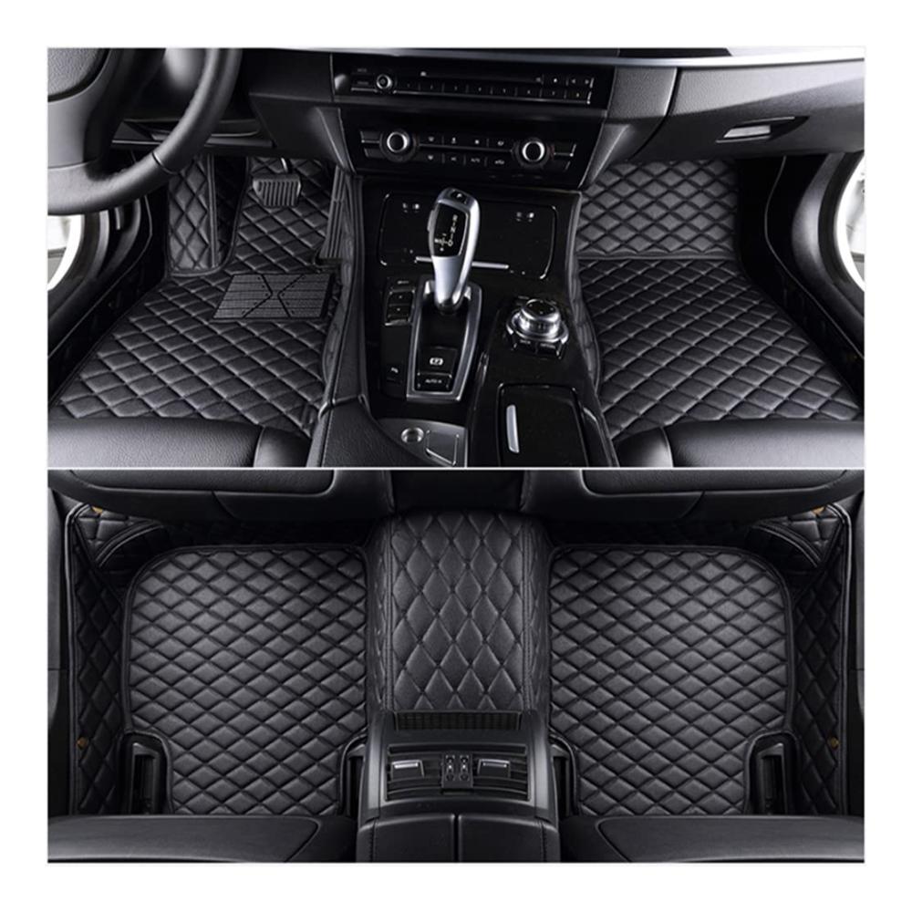 Luxus Leder Auto Fußmatten für Nissan X-Trail 4. Gen (T33) 7-Sitzer 2021-2023 | Maßgeschneiderte Wasserdichte Anti-Rutsch Fussmatten Floor Mats Zubehör Set