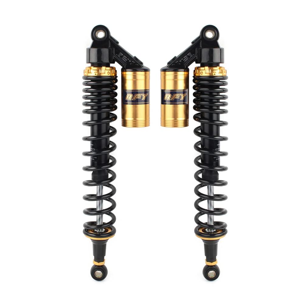 SIKUAI 440 mm Motorrad-Stoßdämpfer Luftstoßdämpfer für ATV UTV Go Kart Quad Dirt Bikes Gold Hochwertiger Federungsdämpfer für Offroad Fahrzeuge