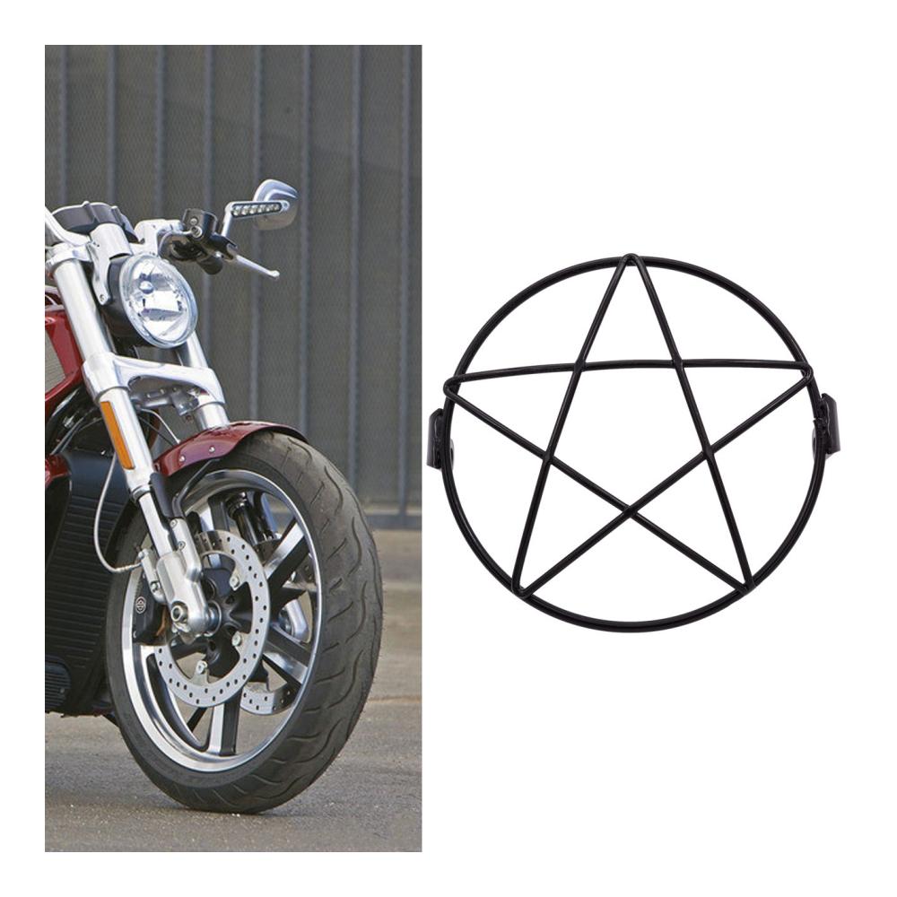 16 cm Motorrad Scheinwerferblenden aus Metallgitter – Robuster Scheinwerfer-Schutz für Bikes Universal Fit Wetterfest und Stoßfest für sicheren Fahrspaß