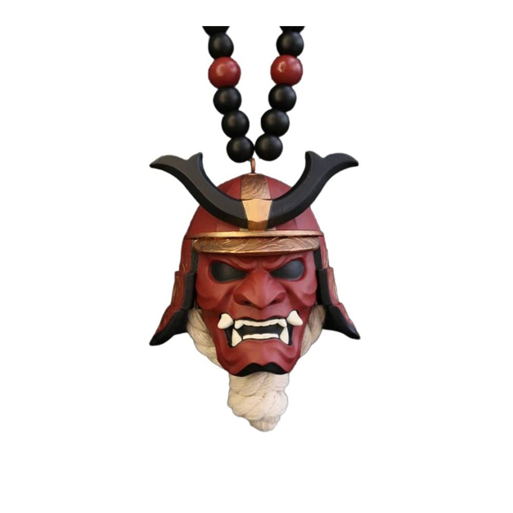 Einzigartiger Innenspiegel für Autoanhänger Gohhey Samurai Kabuto & Hannya Japanese Oni Helm Dekoration