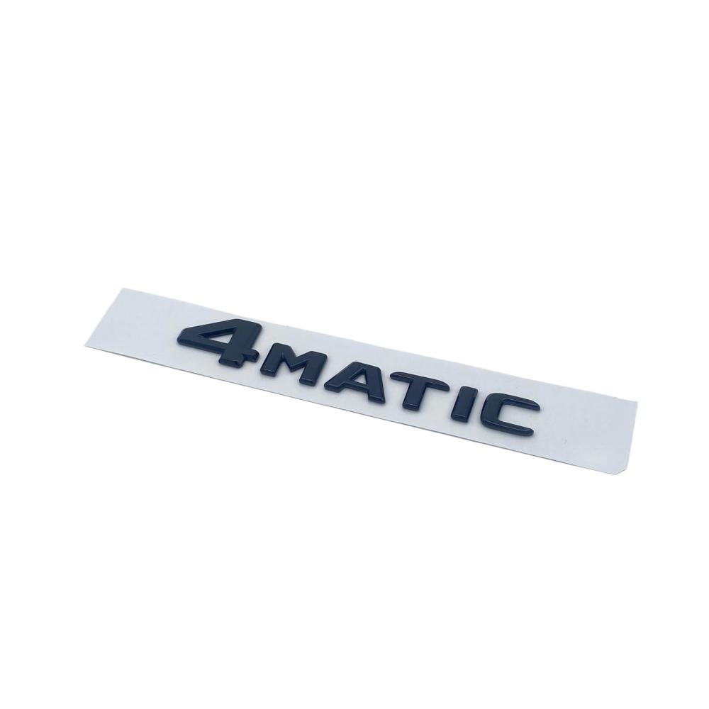 3D Chrom Schwarz Emblem für Mercedes Benz GLC X253 - GLC300de GLC300e GLC350e GLC400e 4Matic Auto-Logo Aufkleber Matt Schwarz Auto Stamm Logo