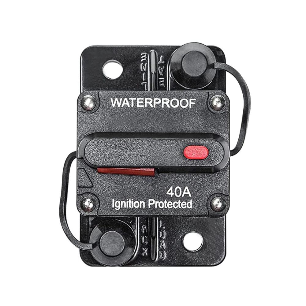 RED WOLF 40A Schutzschalter Sicherungshalter Reset Wasserdicht KFZ Leistungsschalter für Auto Boot 12V 24V 48V Audio Schutzschalter