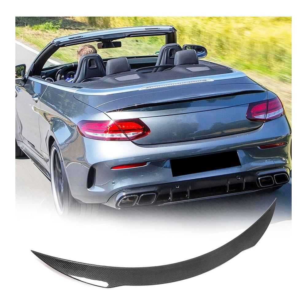 Verstellbarer Heckspoiler für Mercedes Benz C Class W205 A205 C43 C63 AMG Convertible 2Door 2015-2020 – Rennsport Heckflügel Kofferraum Autospoiler