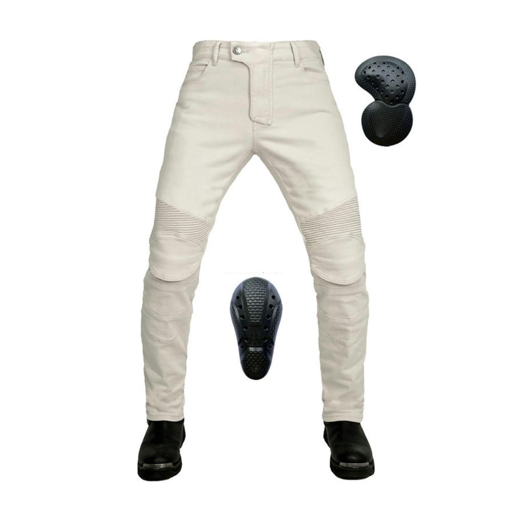 Herren Motorradhose Motorradjeans Biker-Schutzhose mit 4 x Schutzpolster – Robust bequem ideal für Motorrad Fahrrad und Reiten – Top-Cases für optimalen Schutz