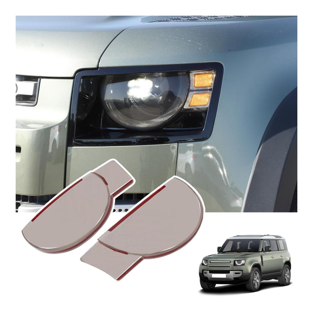 ABS Scheinwerferblenden für Land Rover Defender 90 110 130 2020-2024 - Frontscheinwerfer Schutz Abdeckung Dekorative Trim Cover Auto Zubehör