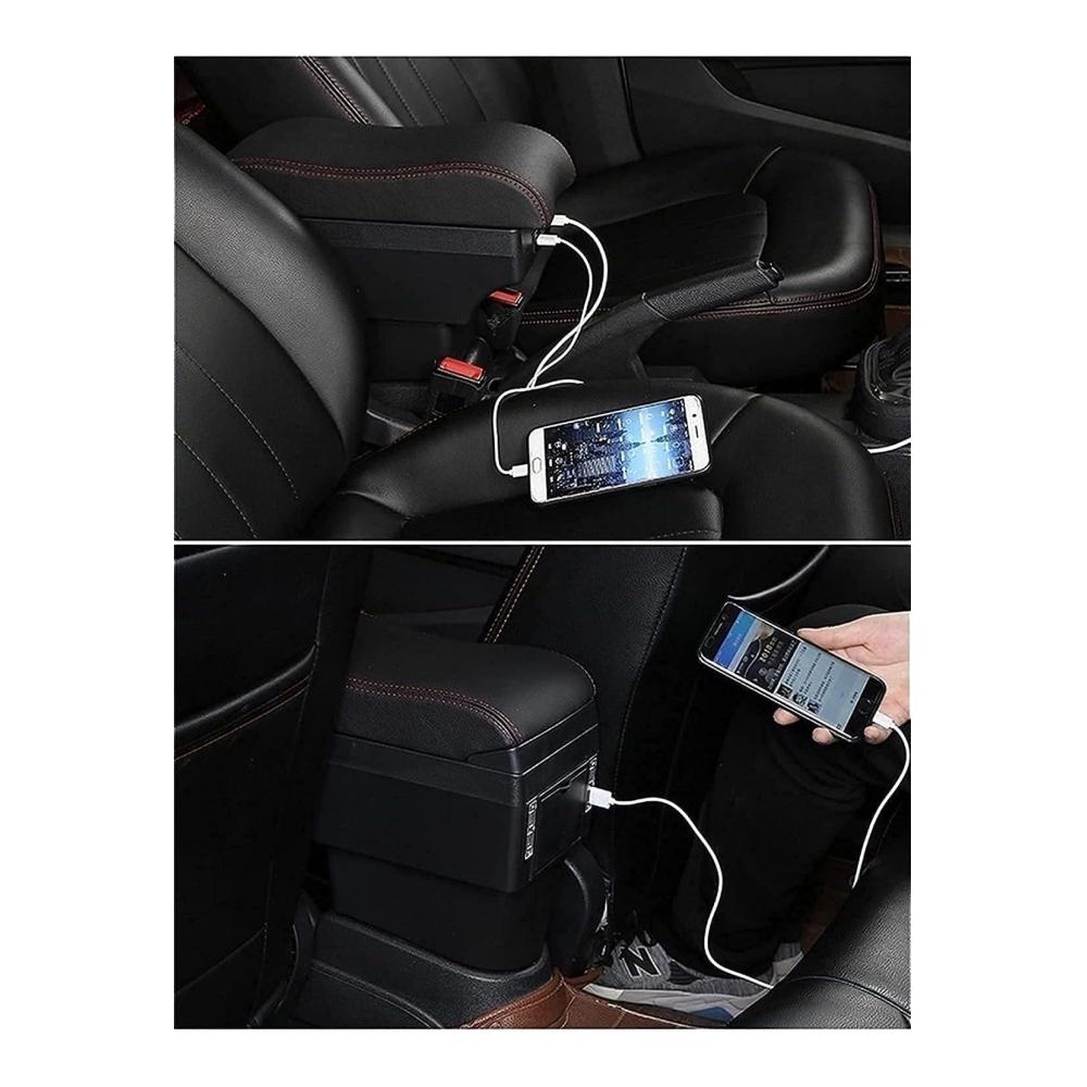 Auto-Mittelkonsolen-Organizer für FIAT Sedici – Armlehnen-Schubladen-Aufbewahrungsbox praktisches Armlehnen-Box-Zubehör für Ordnung und Komfort im Auto