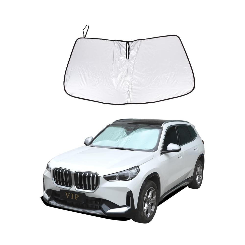 Faltbarer Auto Frontscheiben Sonnenschirm für BMW X1 U11 2023-2024 – UV-Schutz und Kühlung Sonnenblende Windschutzscheibe – Stil A Blockiert Sonnenstrahlen