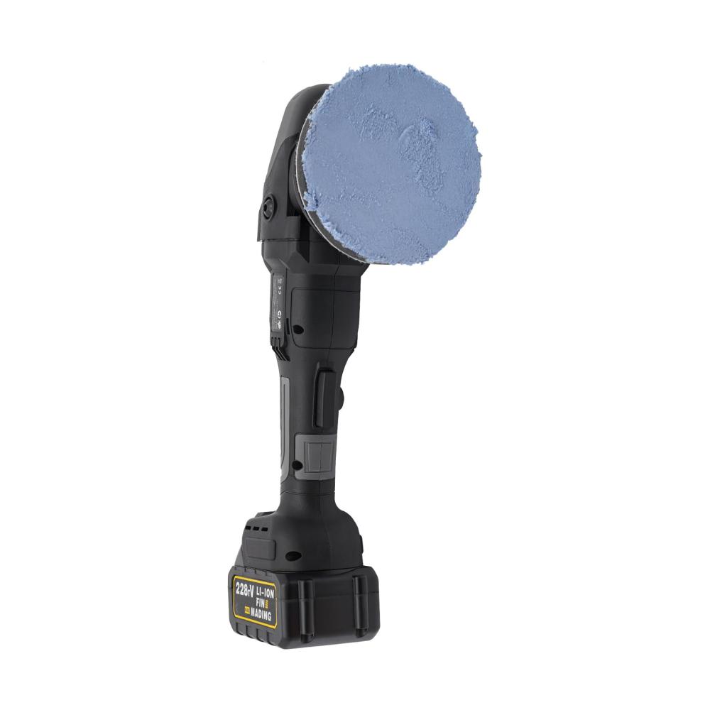 Auto-Poliermaschine Exzenter Poliermaschine mit 3Ah Lithium-Akku 15mm Orbital variable Geschwindigkeit 3 Gänge für Wachs- und Polierarbeiten