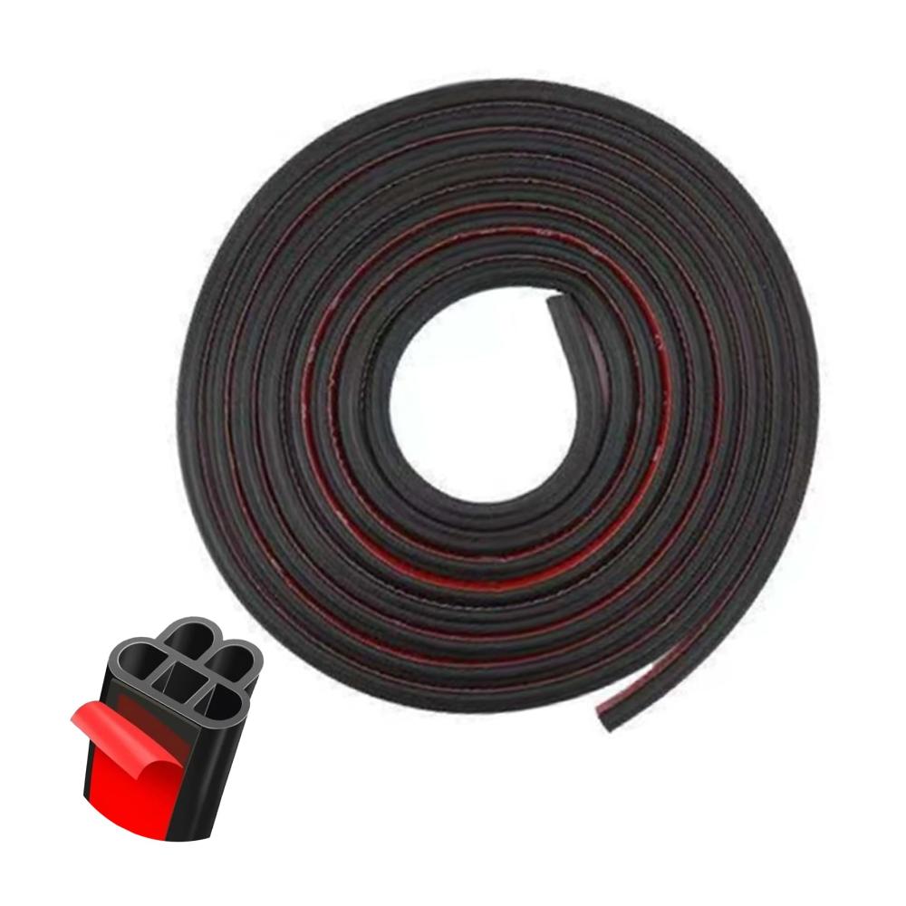 GisWell 5 Löcher 10M Selbstklebende Türdichtung Gummidichtung für Auto Wasserdicht Kantenschutz für Pkw-Motorhaube Kofferraumtür & Autotür