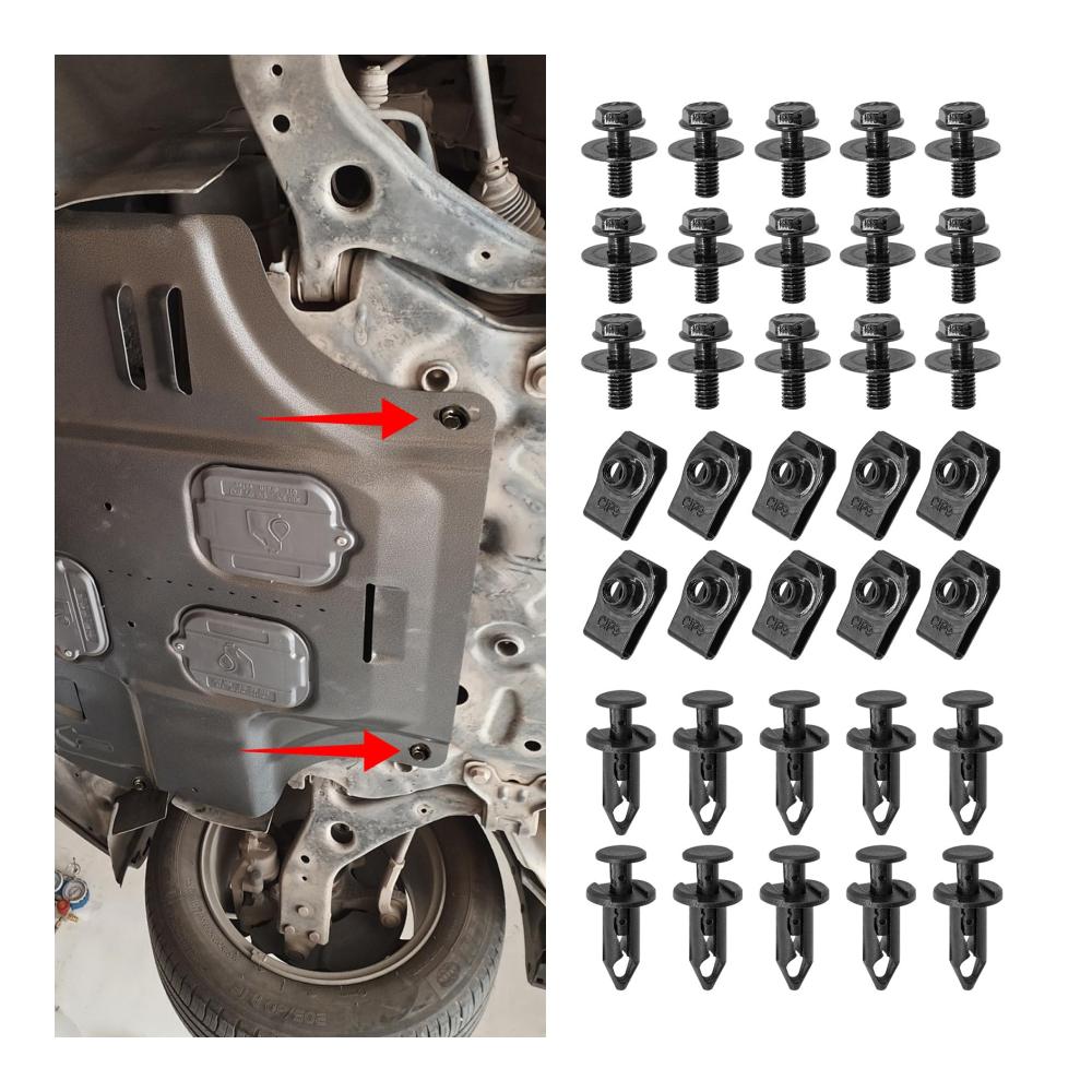 70PCS Kleinteile Set Stoßstange Klammern Motor Unter Abdeckung Spritzschutz Schrauben & Halteklammern für Infiniti G35 G37 FX35 FX45 Nissan 370Z 350Z