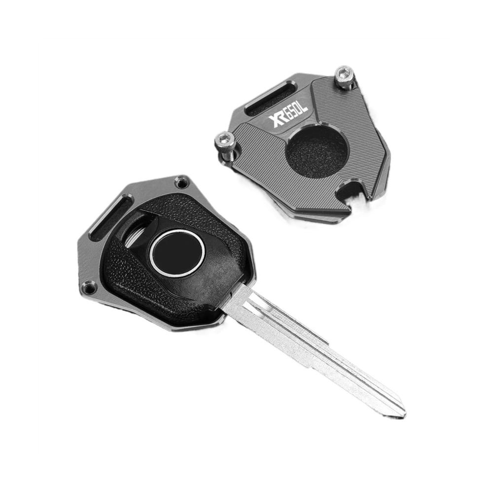 Schlüsselanhänger für Honda XR 650 L 1993-2023 – Motorrad Schlüsselabdeckung Kappe Schlüsselbund Schutz Schlüsselgehäuse Fall Shell Protector (Grau)