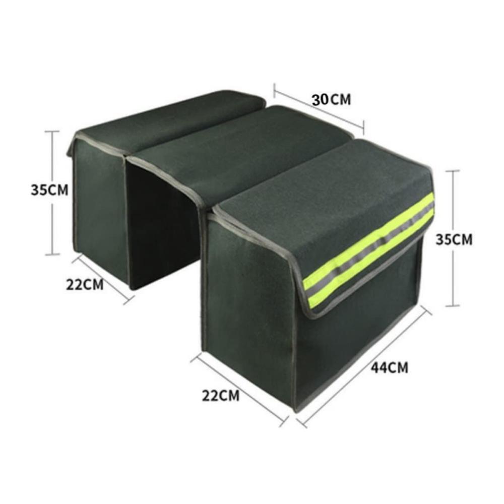 Motorradsatteltasche aus Leder große Kapazität seitliche Packtaschen Riemen Canvas grün 44 x 22 x 30 cm robuste Aufbewahrungslösung für Biker