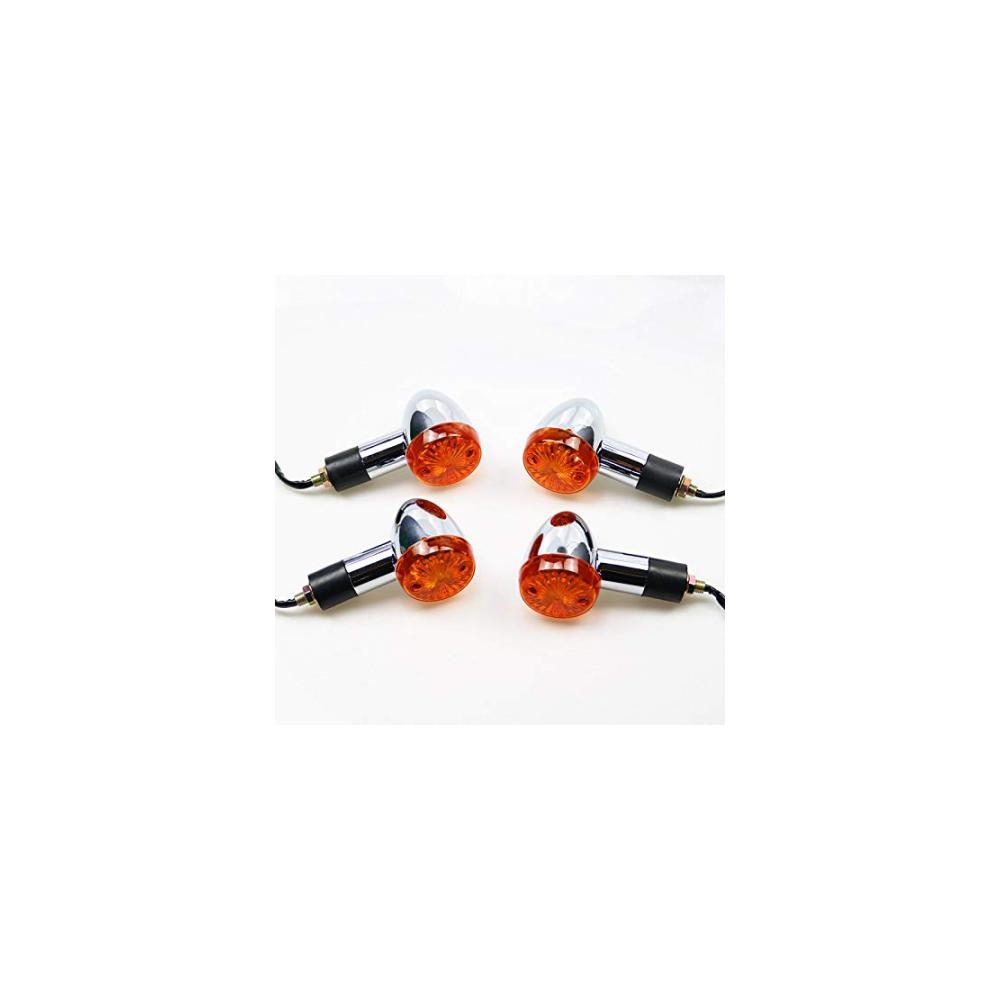 Motorrad Blinkerleuchten Amber M10 10mm Kontrollleuchte Lampe für Harley Cruiser Chopper Bobber Suzuki Honda Kawasaki Yamaha Custom Street Bike