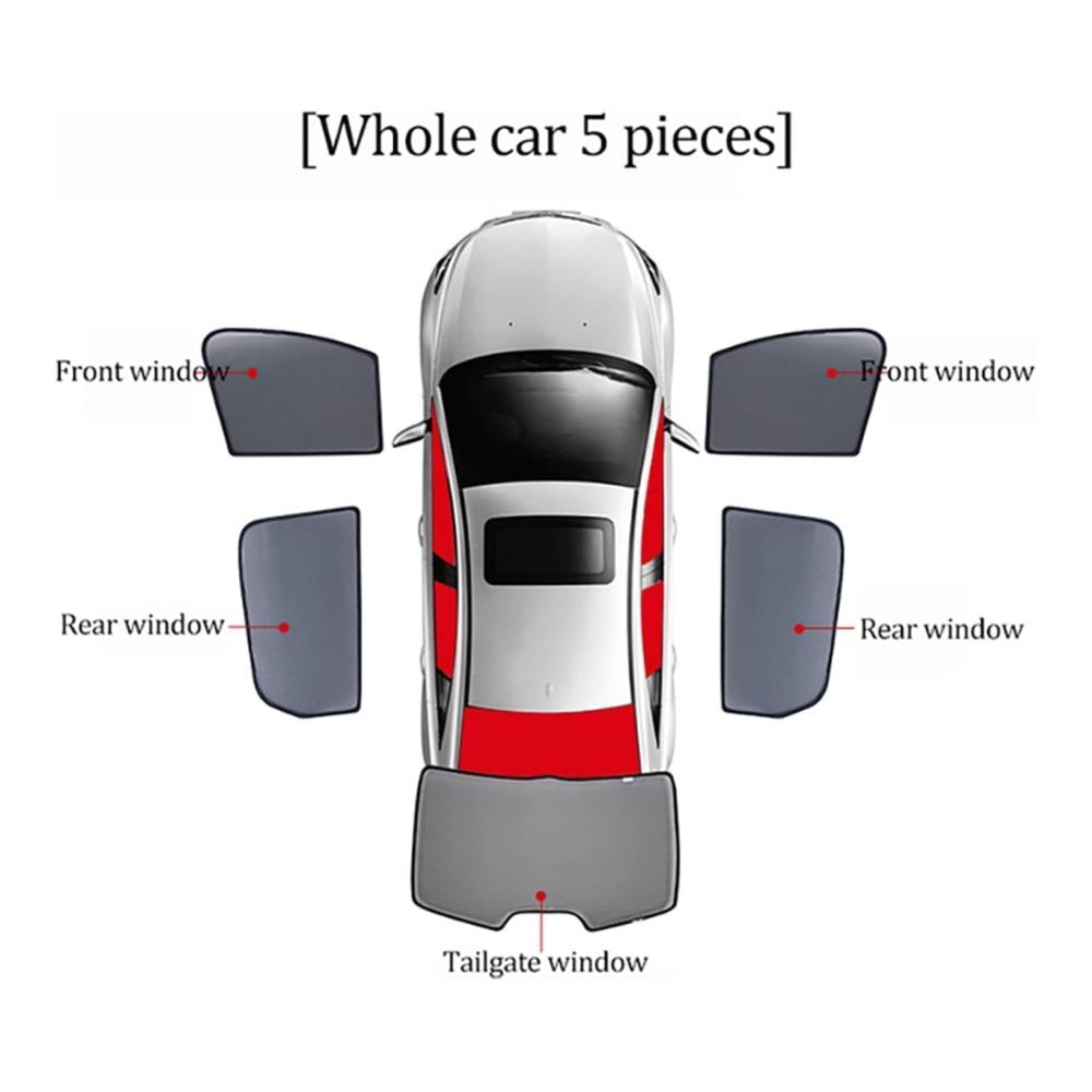 Auto Seitenfenster Sonnenschutz für Audi Q5 (FY) 2016-2024 UV-Schutz & Atmungsaktive Seitenscheibe Sonnenblend Schutzabdeckung 5-teiliges Set