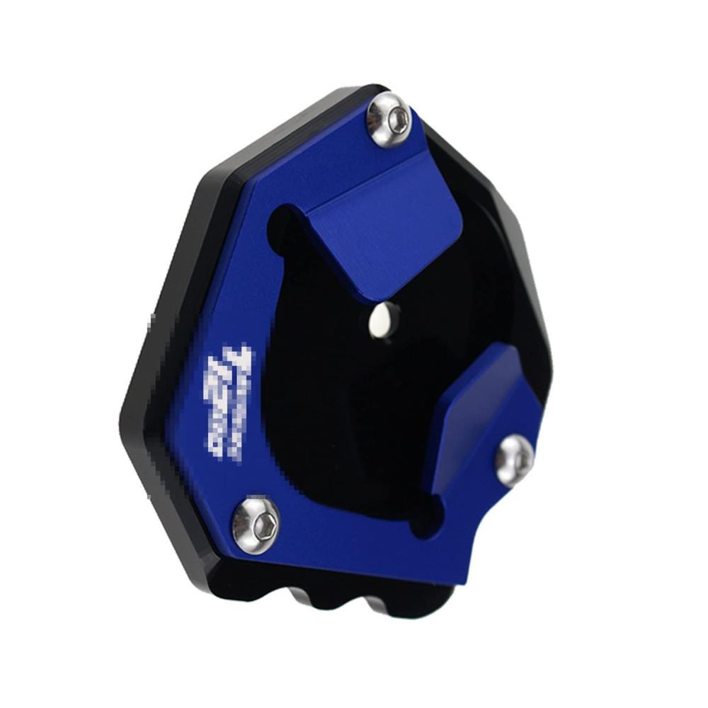 Motorrad CNC Kickstand Fuß Seitenständer Verlängerung Pad Stützplatte für Yamaha Super Tenere Tenere 1200 XT 2014-2020 - Blau Stabilität & Schutz