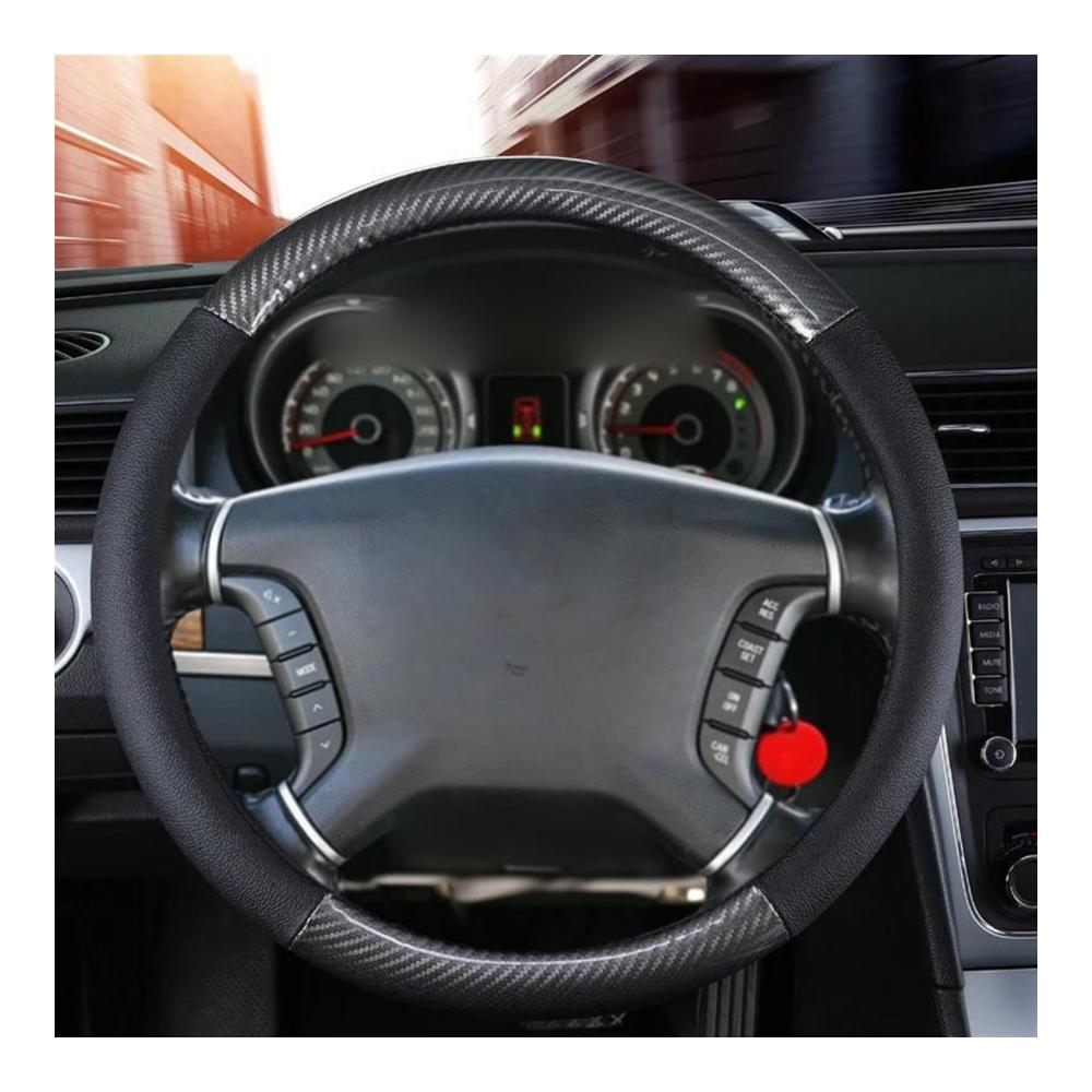 Lenkradhülle Anti-Rutsch für Mitsubishi Pajero V98 V97 2007–2014 - Lenkradabdeckung Schutz Innenzubehör Auto-Lenkradabdeckung Leder Ergonomisch