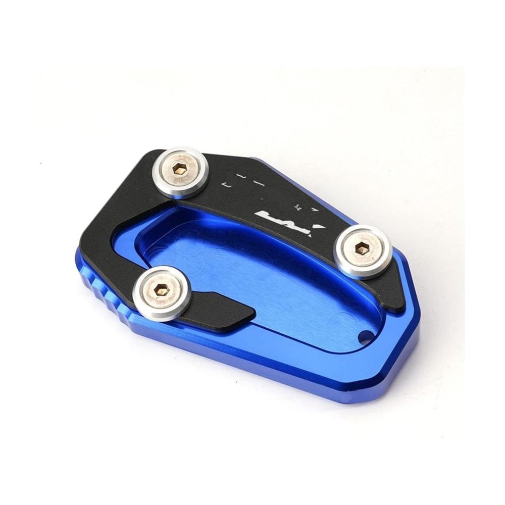 Verlängerungspolster Stützplatte für Yamaha T-Max DX SX TMAX 530 2017-2019 Motorrad Kickstand Seitenständer Vergrößerungspolster Blau