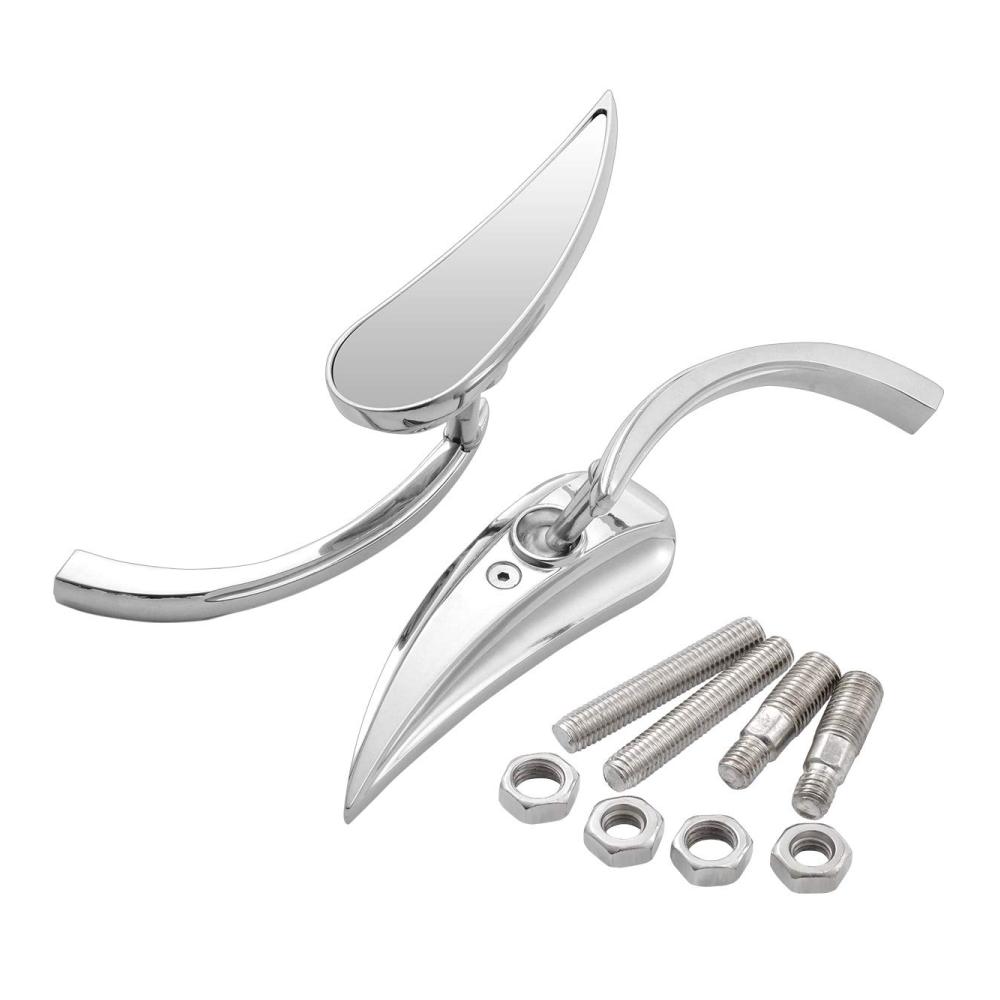 Einstellbare CNC Aluminium Motorrad Seitenspiegel Iron Horse Black Blade Spear für Cruiser Chopper Scooter - Premium Rückspiegel USA
