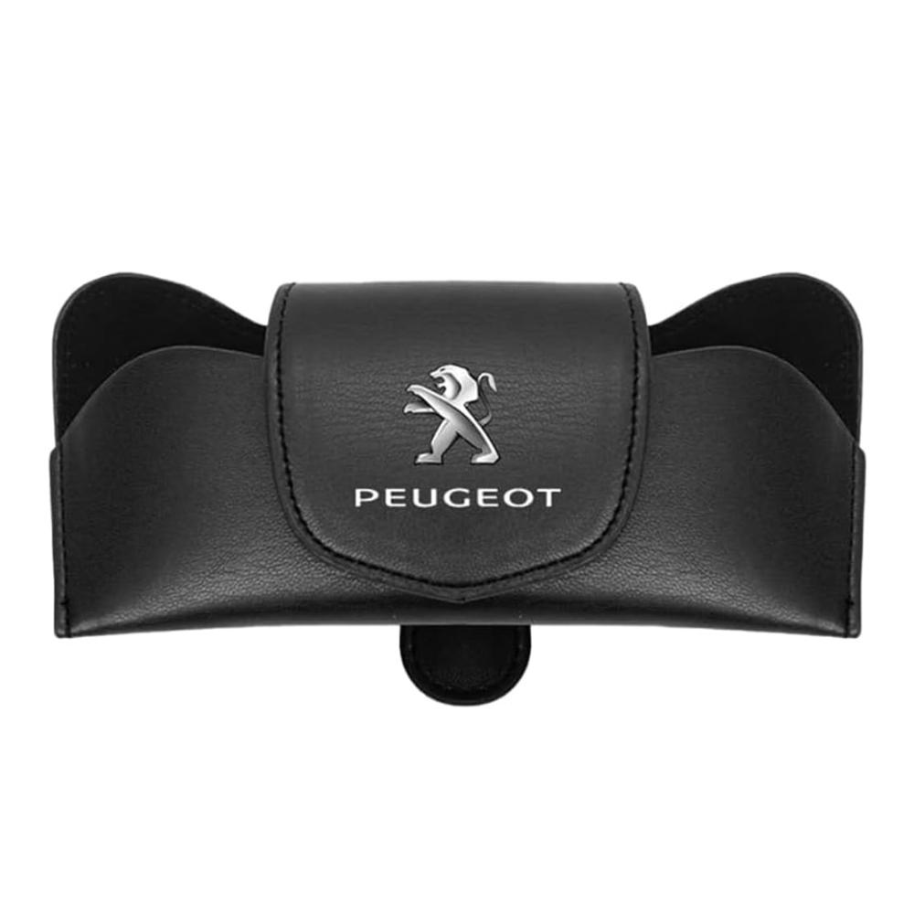 Brillenetui für Auto Sonnenblende – Brillenhalter Clip für Peugeot – Sicherer Brillenbügel-Clip zur Befestigung an der Auto-Sonnenblende – Praktisch und kompakt