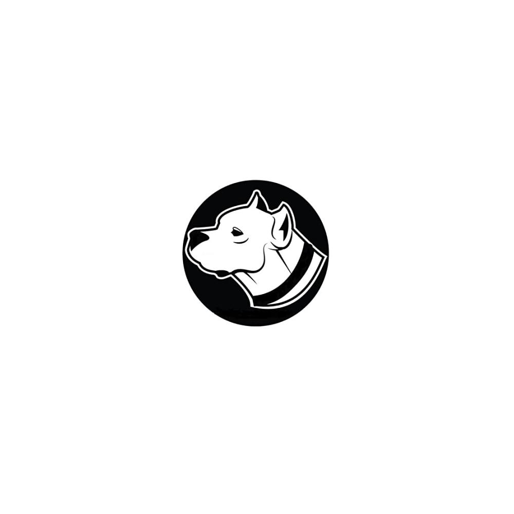 Xlnb 15 cm Hundegesicht Aufkleber für Auto – Runde Vinyl Aufkleber Schwarz/Silber Wetterfest & Kratzfest Perfekt für Fahrzeugdekor und Geschenk