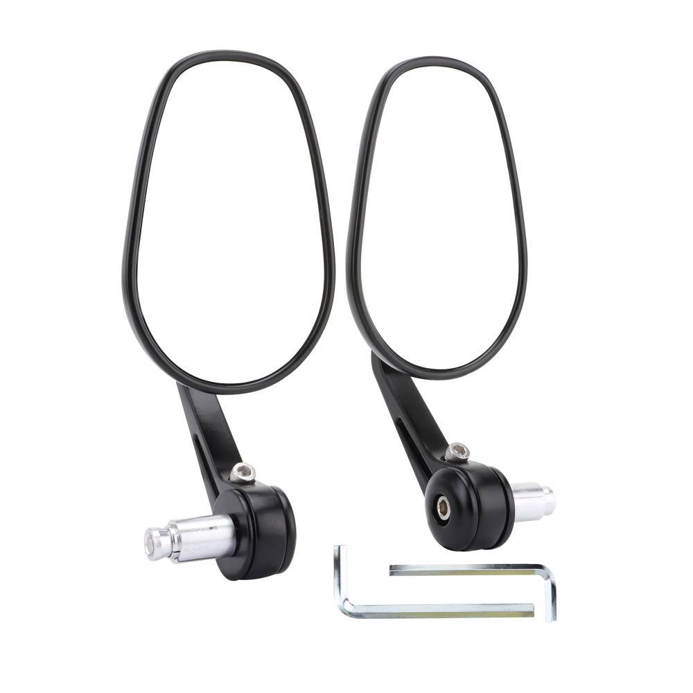 Hochwertige Griffe 7/8 Zoll (22mm) für Go Kart Buggy UTV Roller Moped ATV Quad & Pitbike - Bar End Rückansicht Seitenspiegel Ersatz in Schwarz für große Verschiebungen