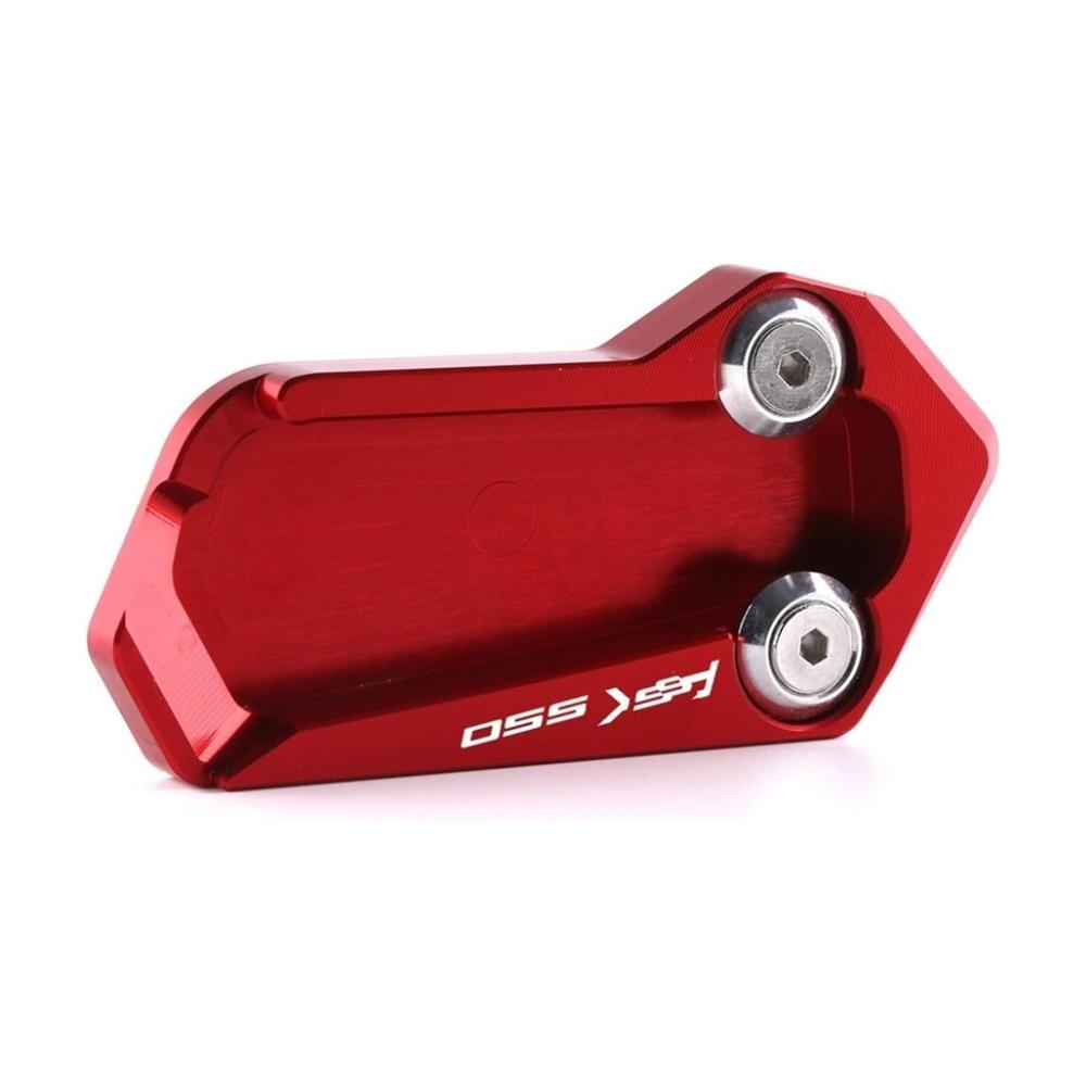 Ständer Verlängerungspolster für K&YMCO AK550 AK 550 2017-2020 CNC Kickstand Fuß Seitenständer Erweiterung Stützplatte Vergrößern Rot
