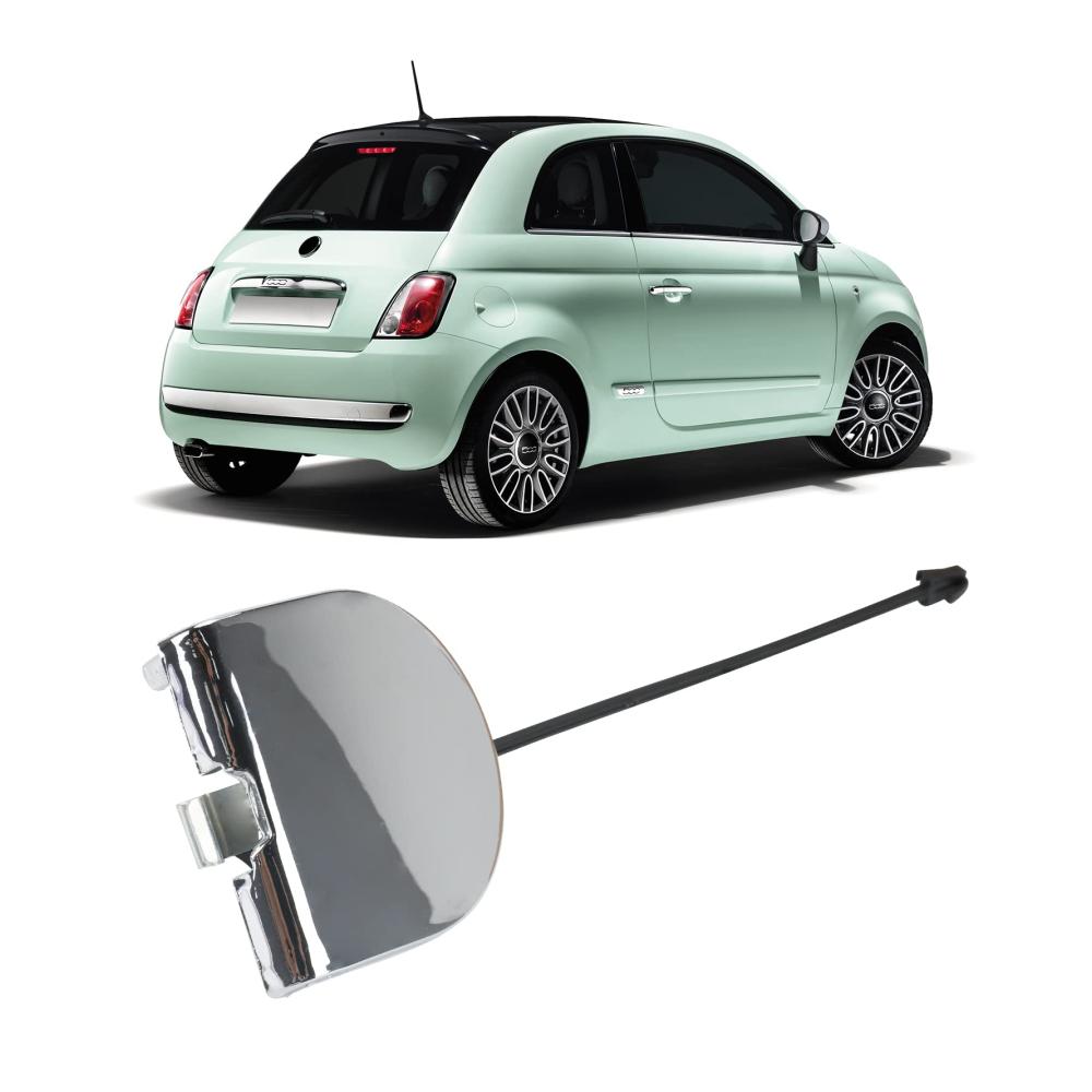 Stoßfänger-Abschlepphakenabdeckung für FIAT 500 (2007-2012) - Hochwertige Anhängerkupplungsabdeckung Passgenau und Robust Ersatzteil für Ihren FIAT 500