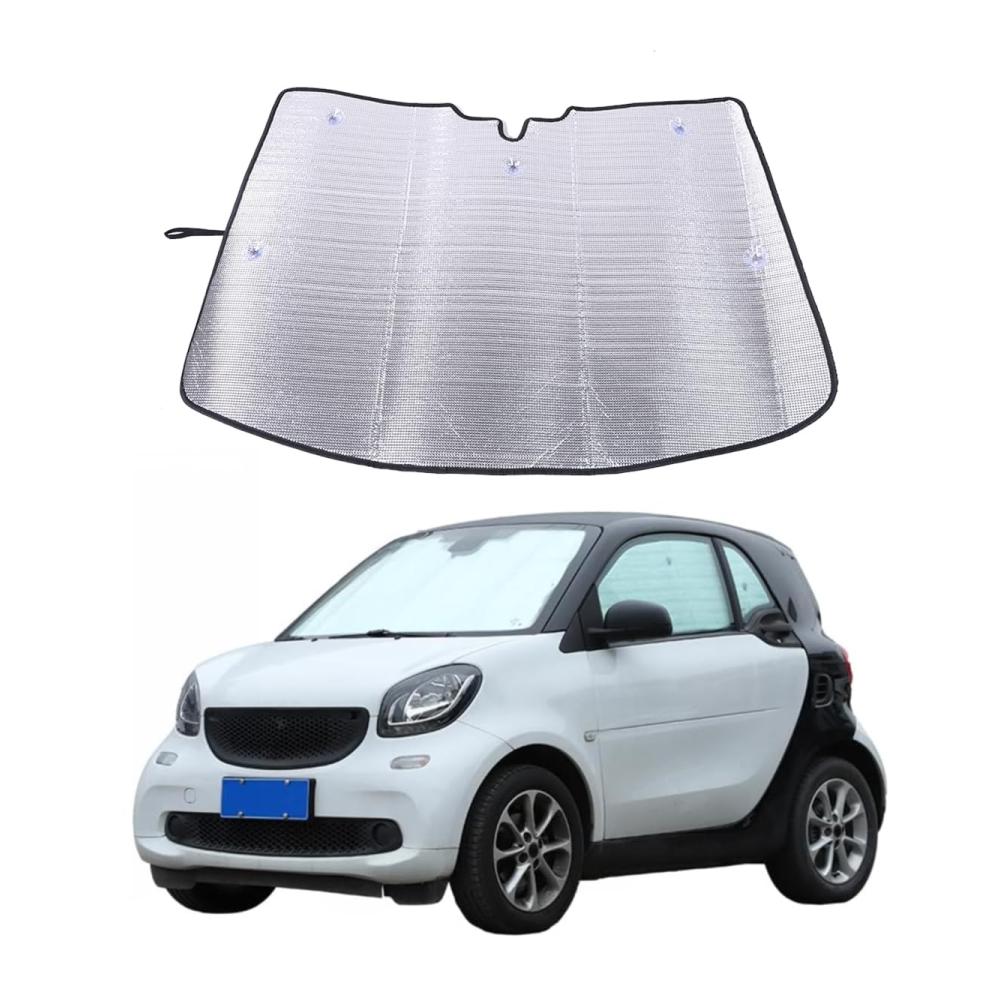 Auto Sonnenschutz für Benz Smart 2009-2015 faltbarer UV-Reflektor Frontscheibe Sonnenblende effektiver Schutz vor UV-Strahlen Auto Glas Sonnenschirm