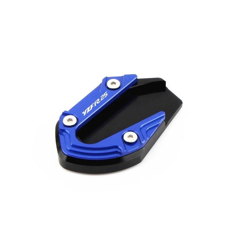 Motorrad Stützplatte Ständer Fußseitenverlängerungspolster für YZF-R3 R25 2014-2019 Blau - Vergrößern Ständer Stabilitätssteigerung YZFR3 YZFR25