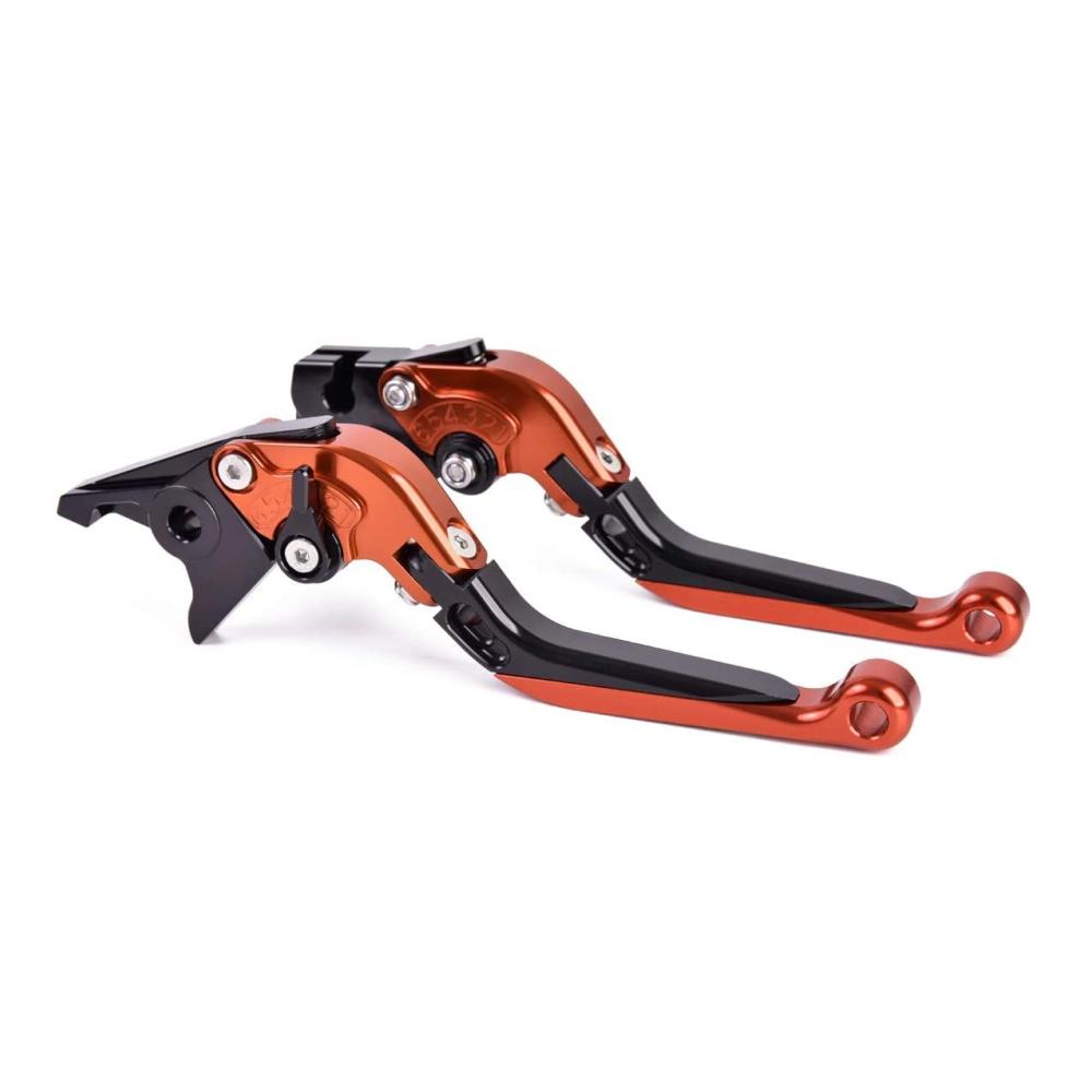 Bremshebel & Kupplungshebel Set für BMW F650 CS/GS 1997-2005 | Klappbar & Skalierbar CNC Motorrad Hebel | Orange-Schwarz | Premium Qualität