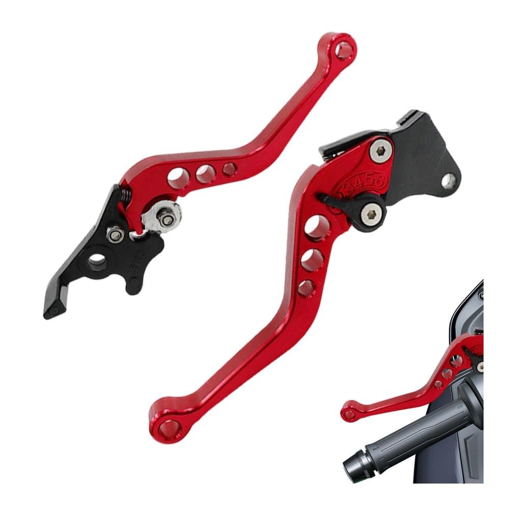 Verstellbares Kupplung- & Bremshebelset für Motorrad - 2 Stück Aluminiumlegierung rostfrei Lenkerbremshebel für verbesserte Steuerung & Ästhetik