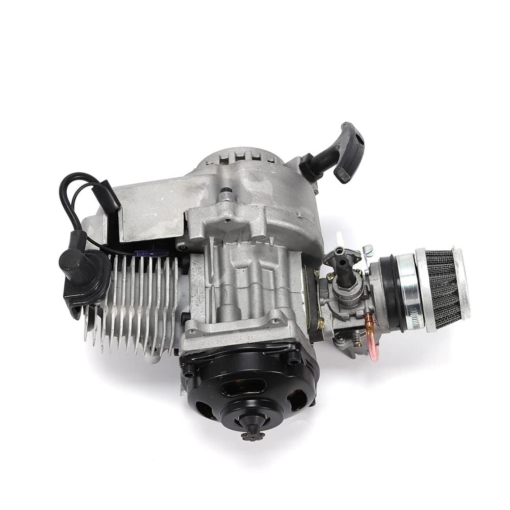 2-Takt 49CC Motor Engine für Cross Pocketbike & Mini Getriebe – Aluminium Kompletter Motor mit Vergaser für leistungsstarke Motoren