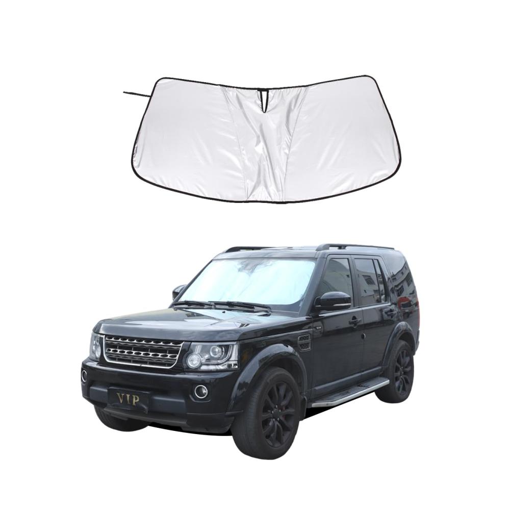 Faltbarer Auto Windschutzscheiben Sonnenschutz für Discovery 3/4 LR3 LR4 2004-2016 – Reflektierende Polyester Sonnenblende UV-Schutz Hitze Blocker