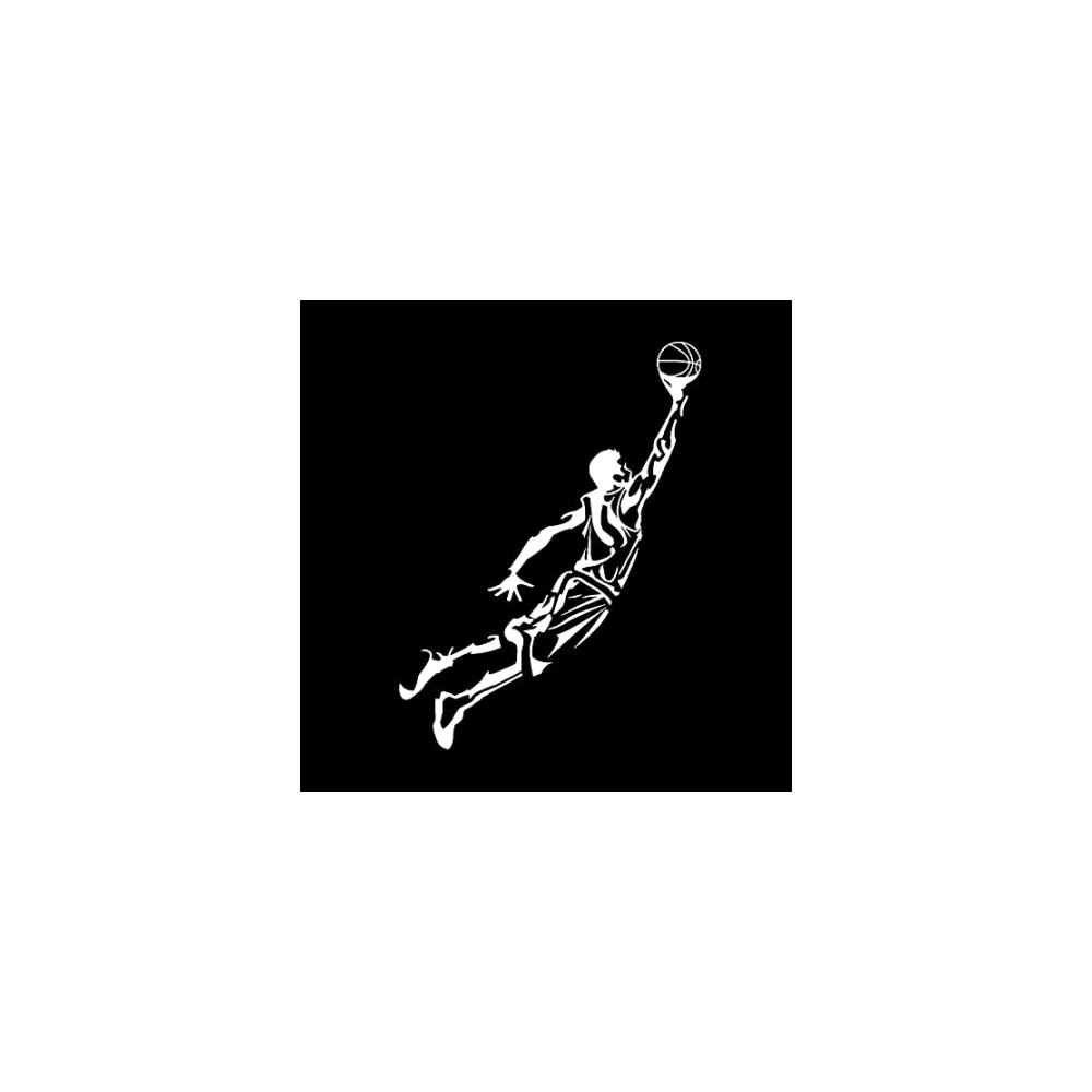 Xlnb Autoaufkleber Basketball Sport 111 x 149 cm – Silbernes Vinyl für Extreme Bewegung & Zubehör Ideal für Autos und Sportbegeisterte