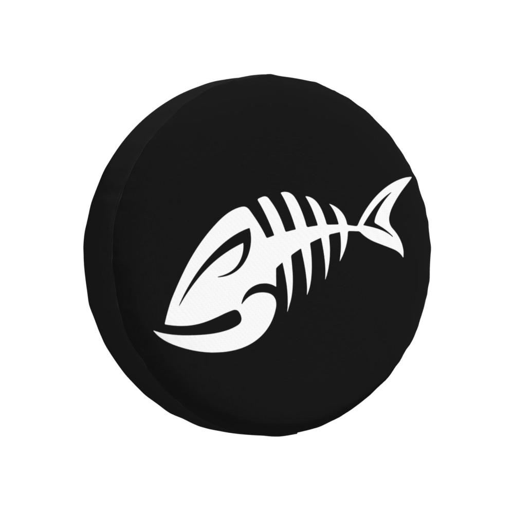 Ersatzradabdeckung Bone Fish Skeletons - Wind- und regendicht für LKW & SUV 16 Zoll Schwarz - Schutz vor Witterungseinflüssen langlebig & robust