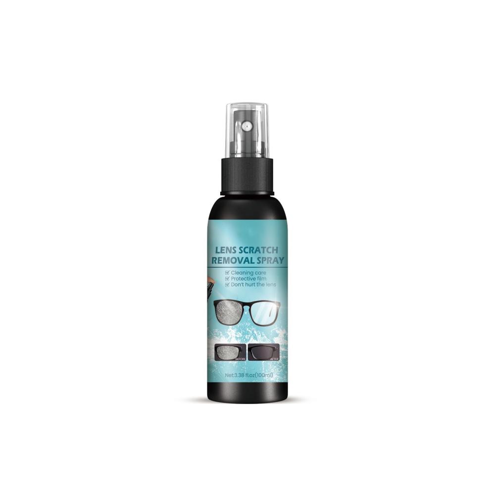 Polier- & Schleifmittelset für Glaskratzer-Entfernung – Brillenkratzer-Entferner & Linsenkratzer-Entferner mit Brillenreiniger-Spray für klare Sicht & perfekte Politur