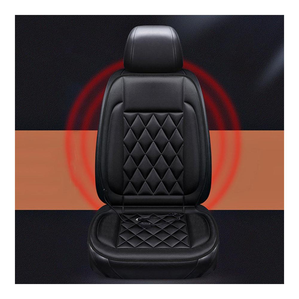 [NEU] Komfort pur Beheizbare Auto Sitzauflage 12V | Sitzheizung für Auto | Beheiztes Sitzkissen | Universal Sitzauflage | Schnell Aufheizend | 1 Stück Schwarz