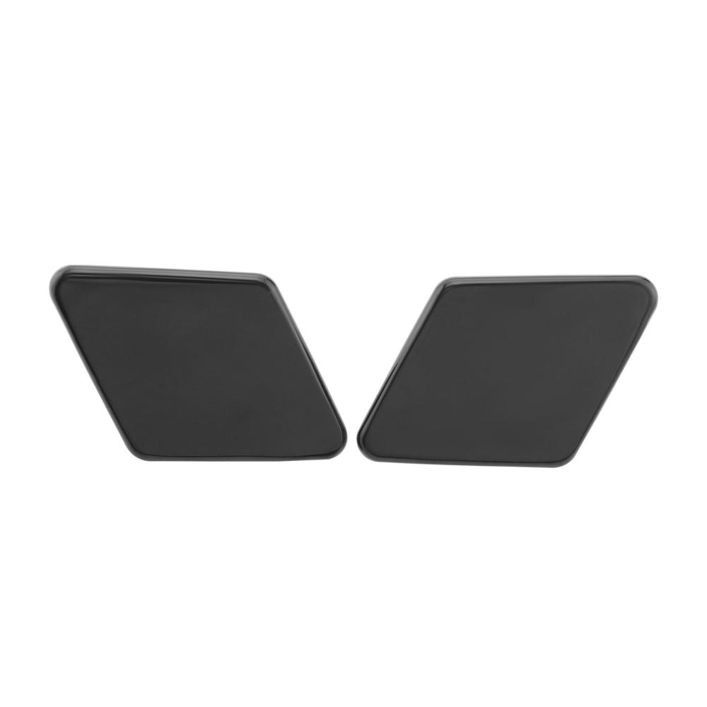 1 Paar Abdeckkappen für Scheinwerfer-Waschdüsen Vorne Links und Rechts Schwarz für BMW 3er E90 2005-2009 Stoßstange OEM-Teilenummer 61678031307