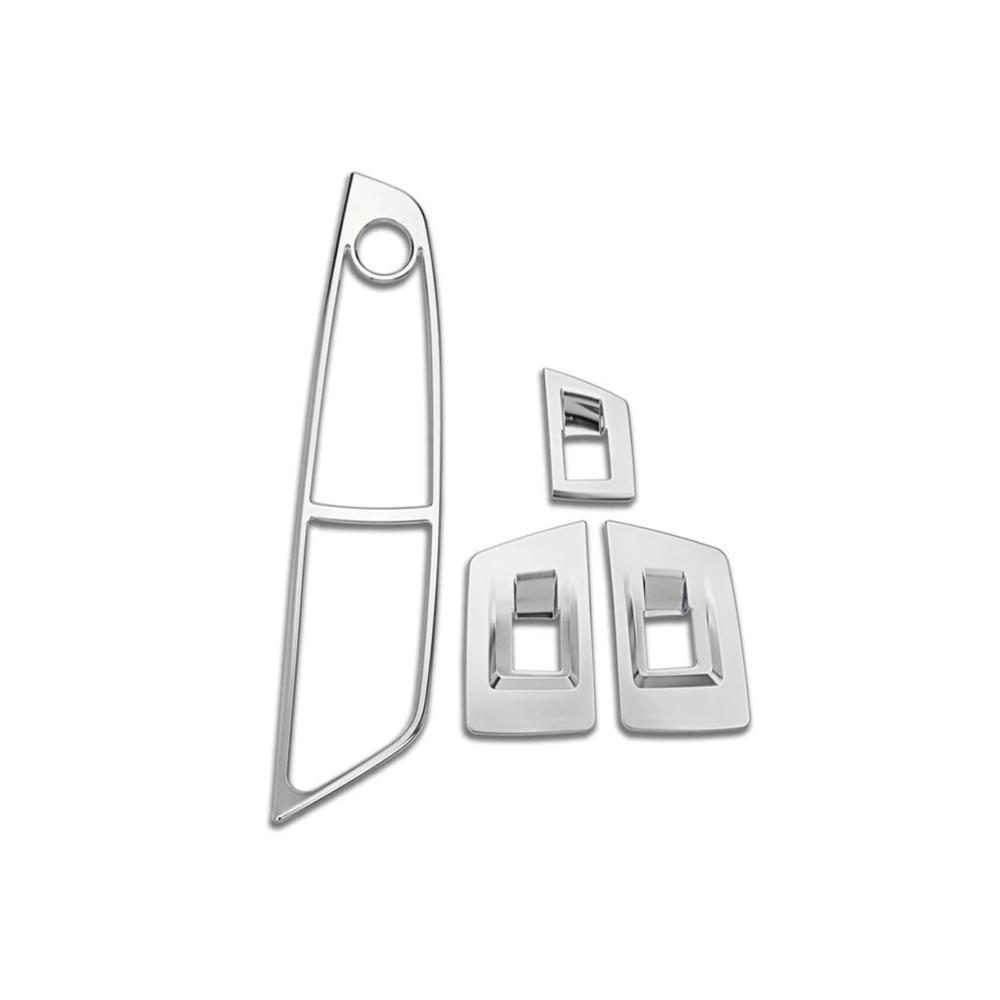 Interieurleisten Chrom 4 Stück für BMW 5er F10 520 525 530i 550i 528i 2011-2015 Innenstyling Tür Fenster Schalterfeld Verkleidung