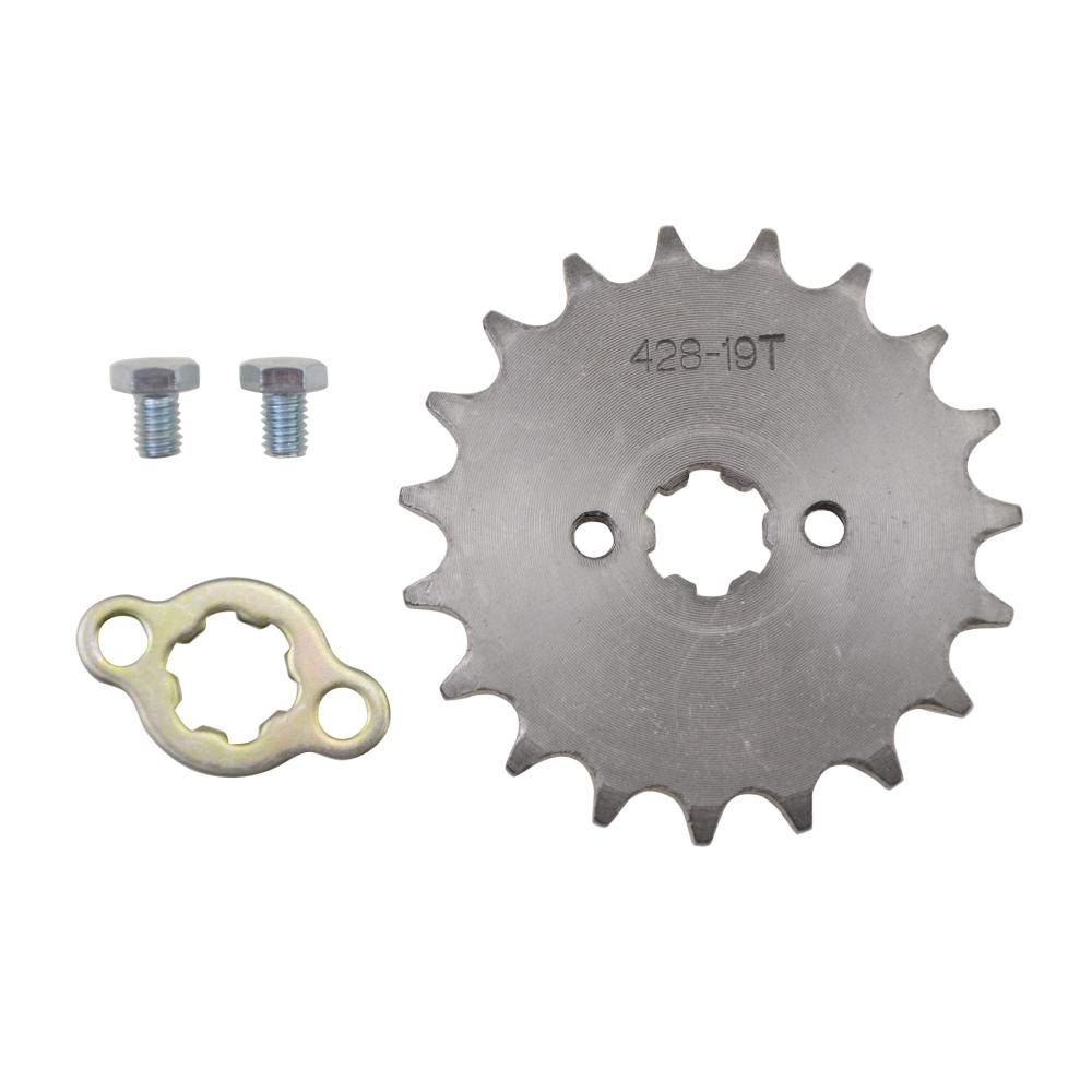 Motorrad 428-19T Kettenrad 17mm – Ersatz für 50ccm 70ccm 90ccm 110ccm 125ccm Dirtbike Pitbike Minibike ATV 4 Wheeler Moped – Hochwertiges Kettenrad