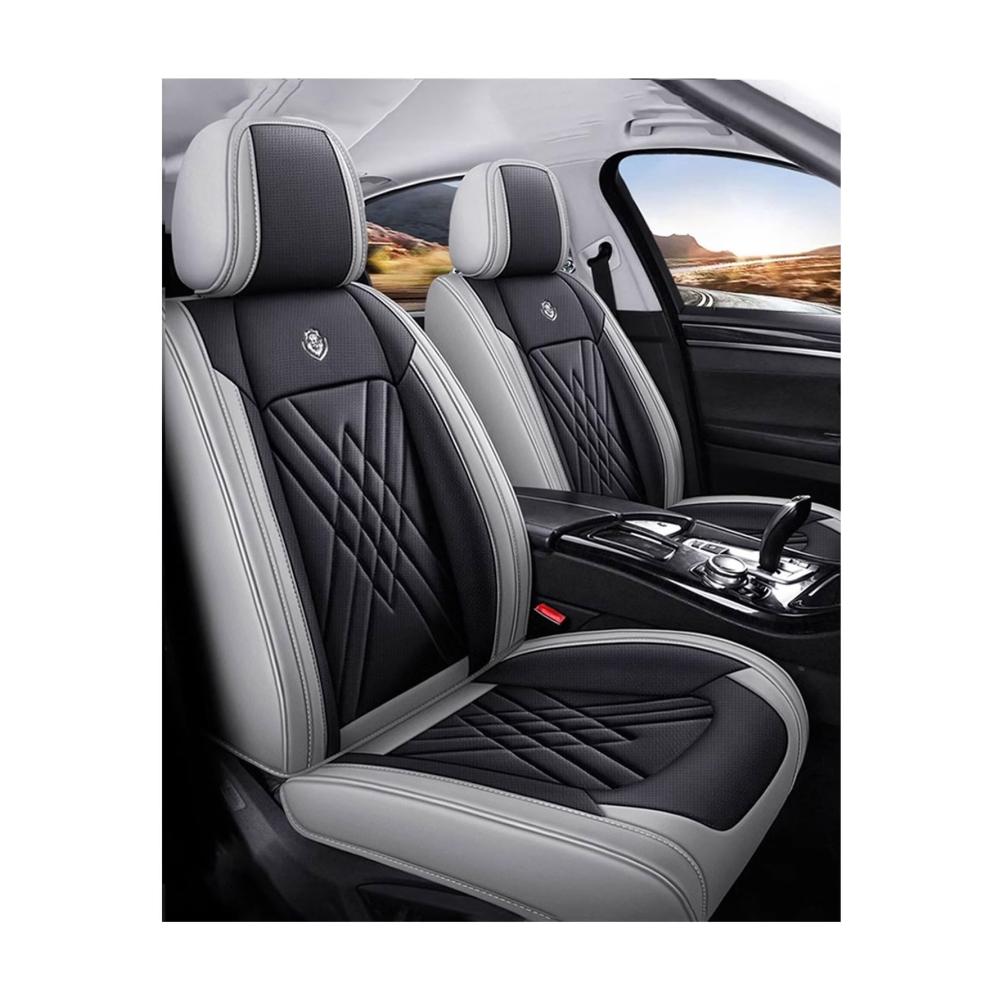 Kunstleder Sitzbezüge Set für Audi Q5 Q3 Q7 5-Sitze Universal Auto Sitzbezüge Komplettset Leder Innenraum ZubehöR Hochwertige Kunstleder Autositzbezüge